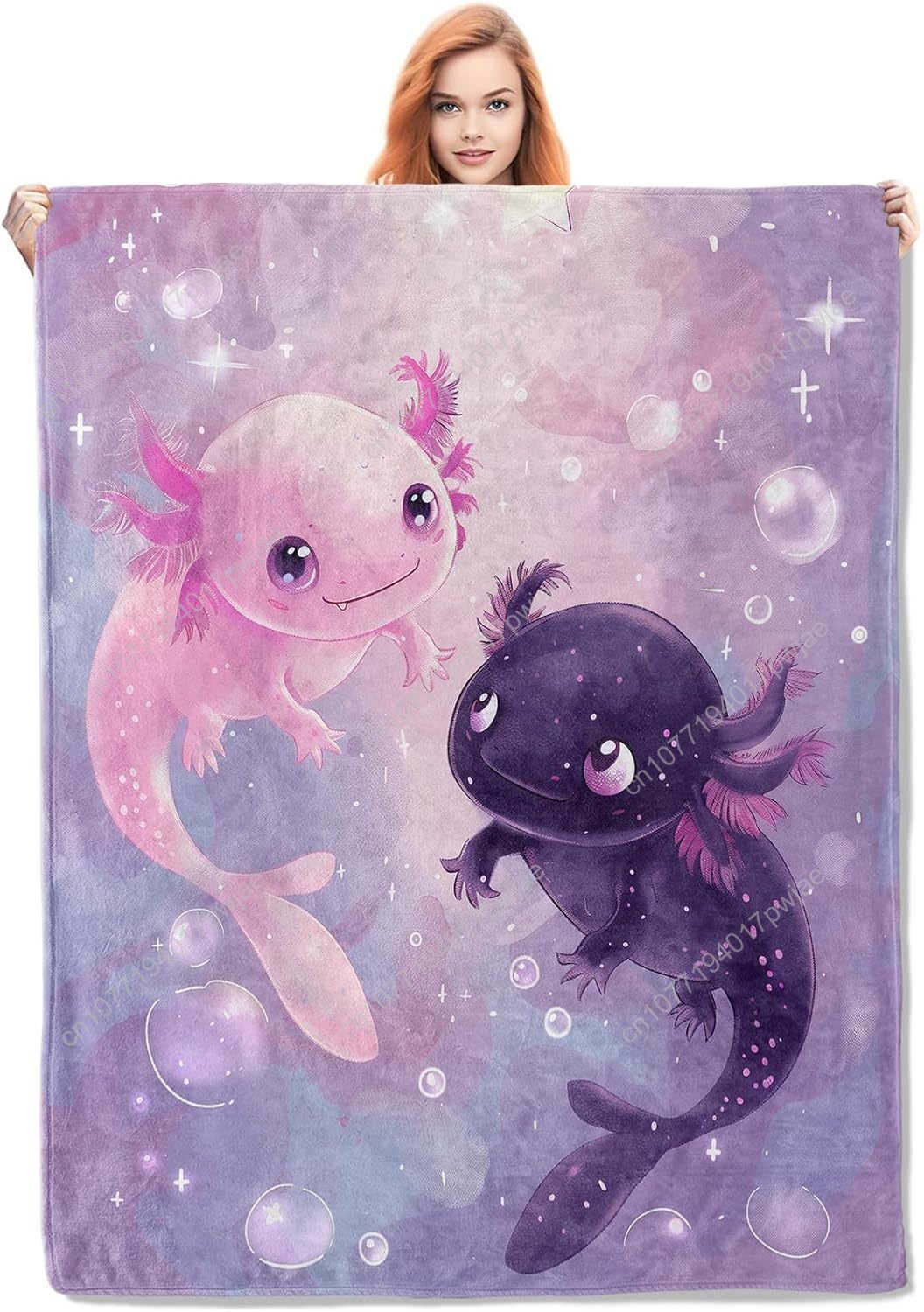 Quality Home Textiles - Couverture Axolotl mignonne couverture en flanelle