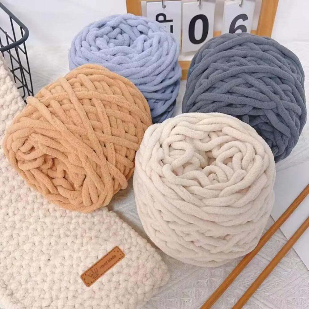 Wool Blanket Herringbone - Fil à tricoter Chenille 100g, 1