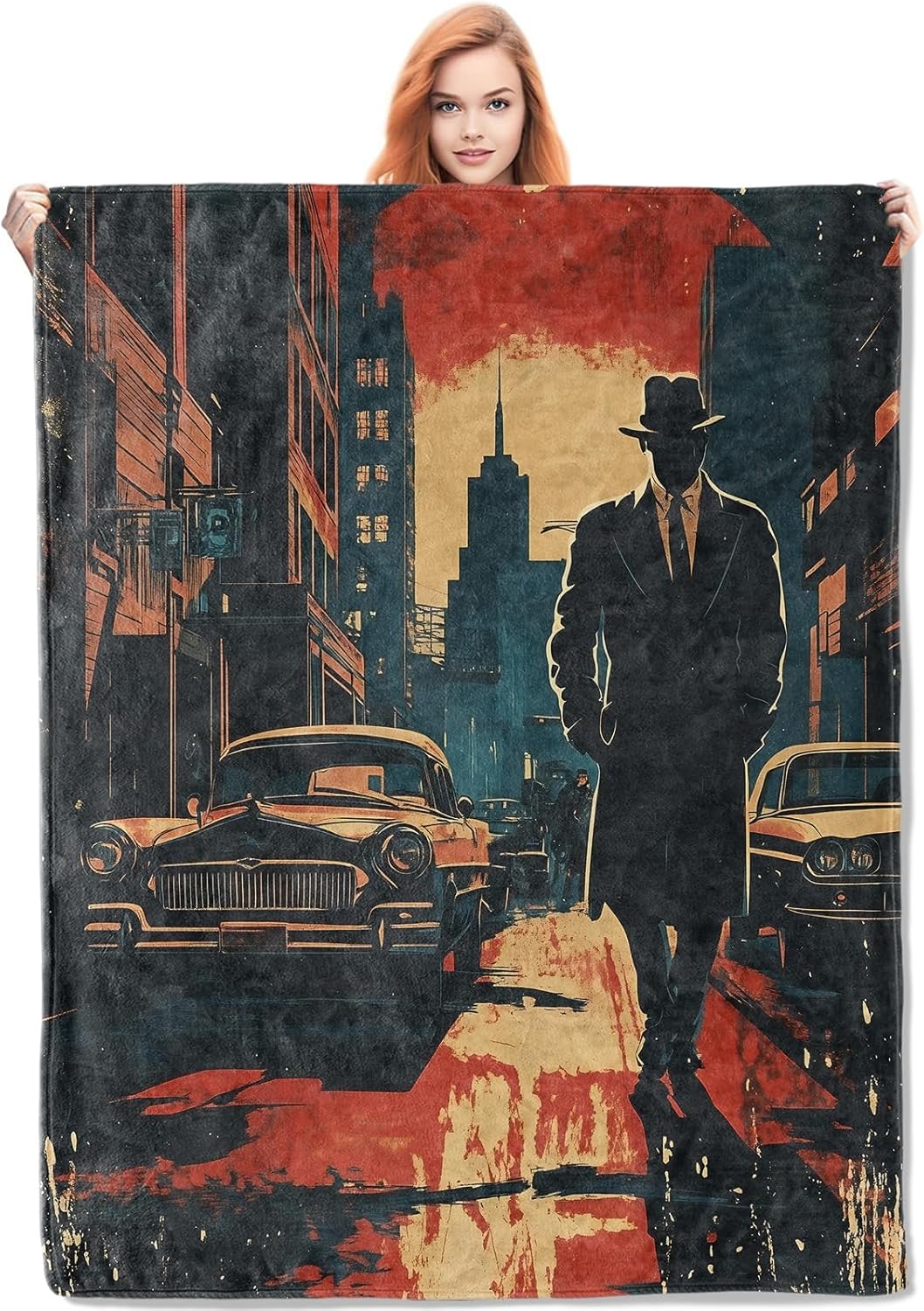 Quality Home Textiles - Couverture de détective Noir, cadeaux pour