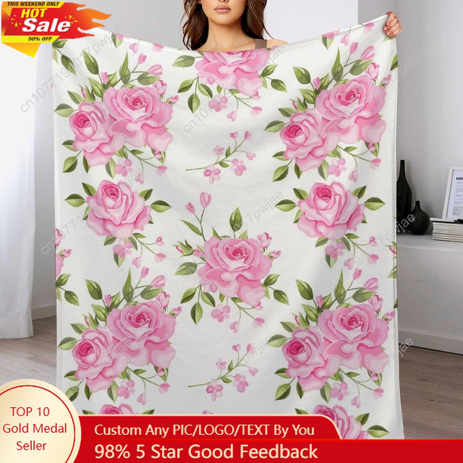 Couverture à fleurs roses, déc - Quality Home Textiles avis et prix