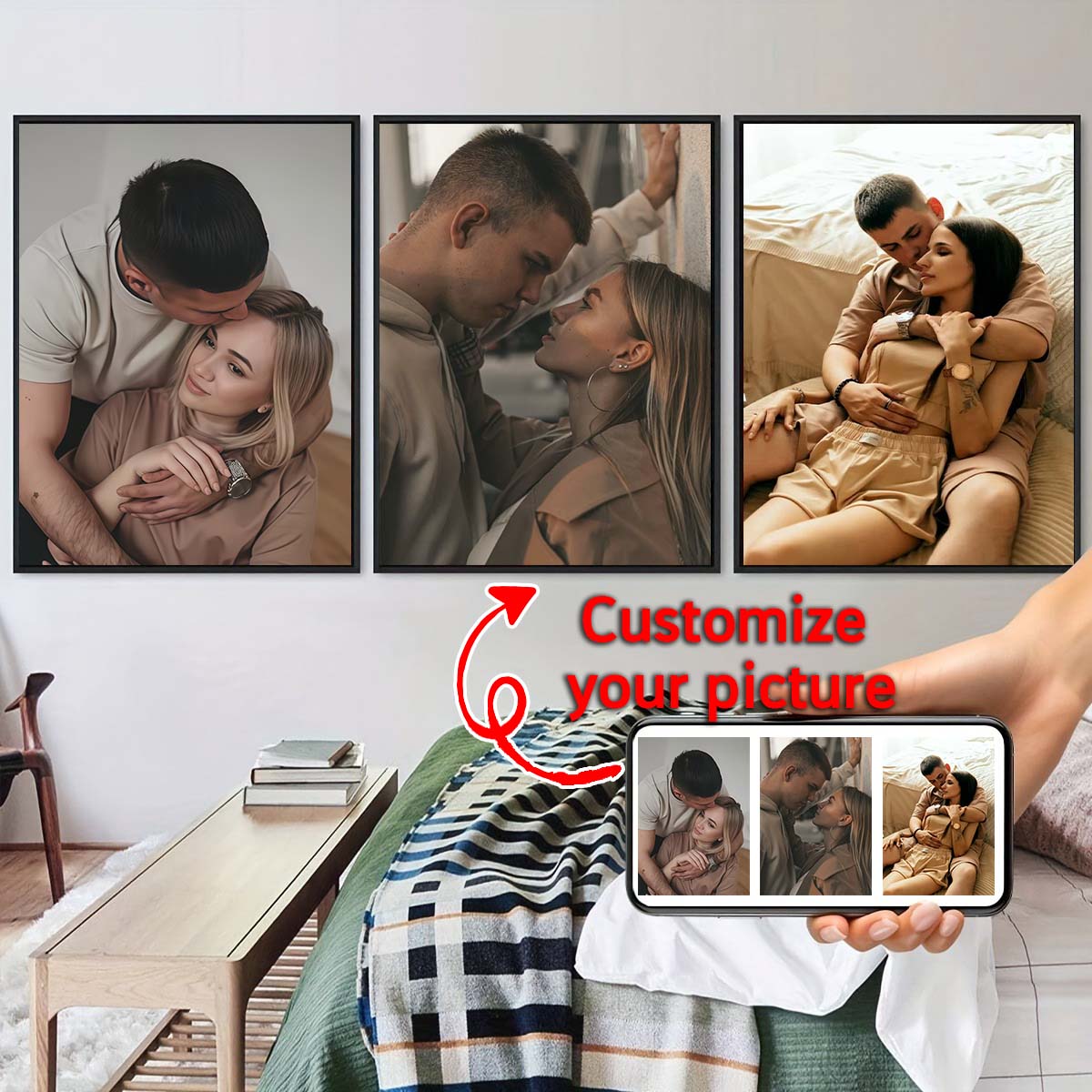 Triptyque - Cadre photo en boi - Home And Textiles avis et prix