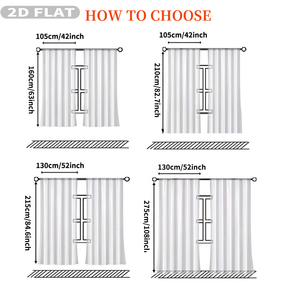 Rideaux transparents plats 2D  - Home And Textiles avis et prix