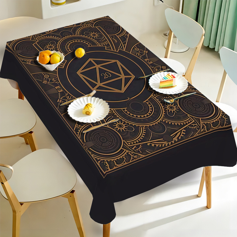 Nappe à motif d'engrenages dor - Home And Textiles avis et prix