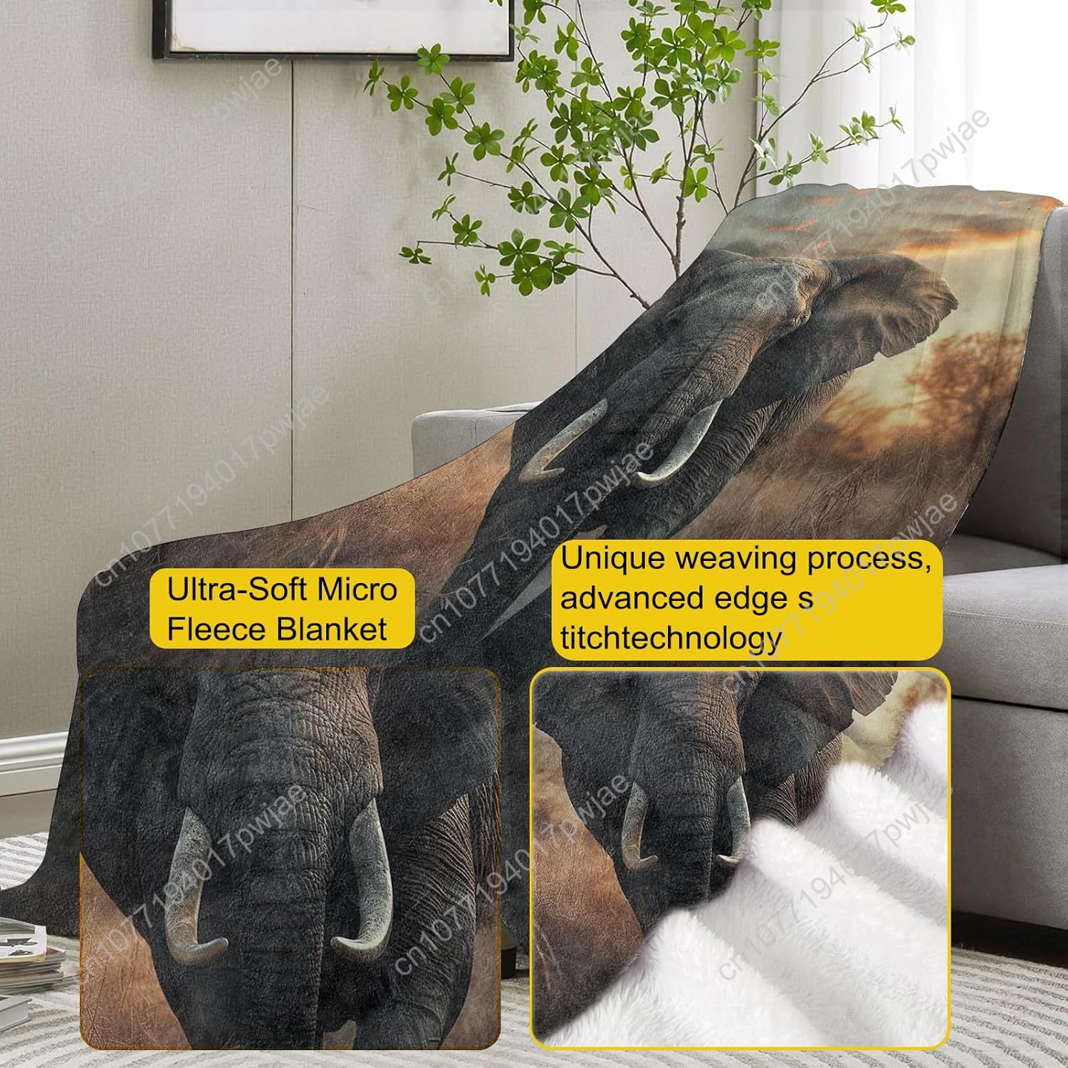 Couverture polaire d'éléphant, - Quality Home Textiles avis et prix