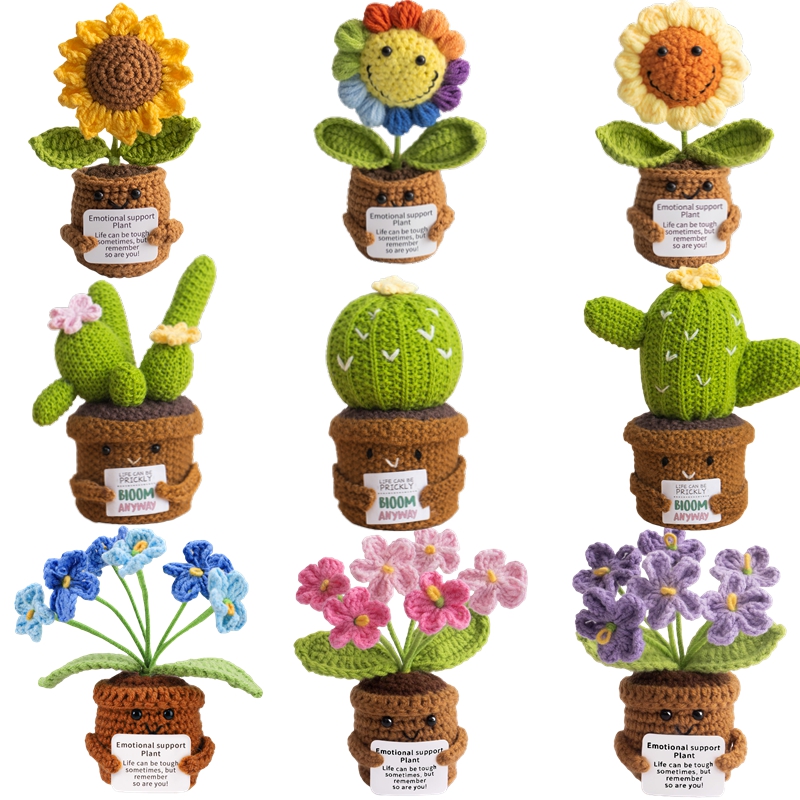 Cactus et tournesol en crochet - Home And Textiles Today avis et prix